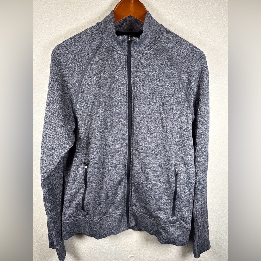 Lululemon Engineered Warmth Jacket Men's Small Gray Heather Merino Wool Blend
